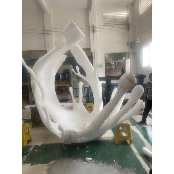 Large EPS Abstract Water Wave Sculpture Customize Polishing Surface