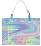 Reflective laser PU leather bag, Iridescent Tote, Fashion Holographic Handbag,