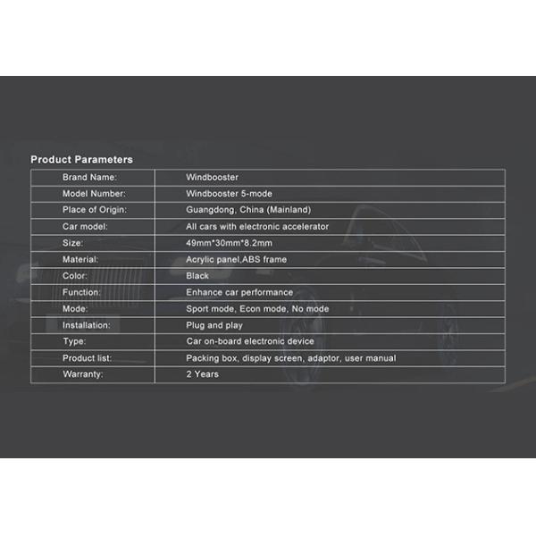 OEM 5 Mode Car Throttle Controller ABS Frame Plug And Play