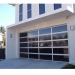 Villa Use Frosted Aluminum Sectional Door Easy Installation Break Prevention