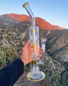 Wholesale 16 Inch Tall Percolator Glass Bongs Transparent Triple 8 Arm from china suppliers