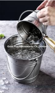 China 1.5L New design stainless steel beer bucket cooler metal water pail champagne ice wine buckets on sale