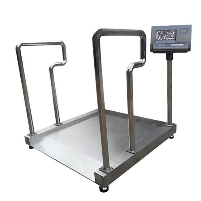 Carbon Steel Wheelchair Wireless Floor Scales Medical Heavy Duty 300Kg 500Kg