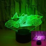 Creative sports car 3D small table lamp Advertising creative gift 3D visual