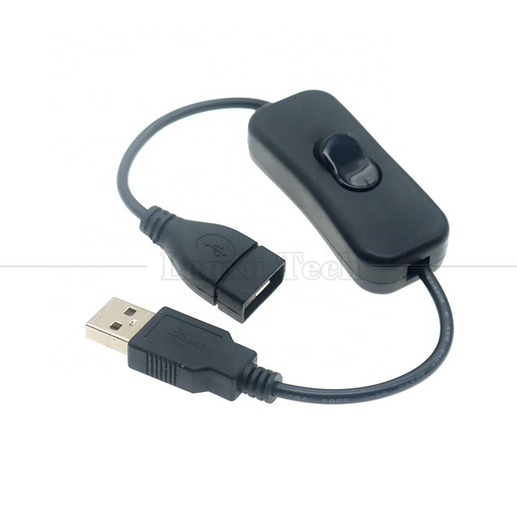 Power ON OFF Controller Male to Female USB 2.0 Type A Switch Cable for Raspberry Pi