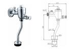 Chrome Brass Bathroom Sink Faucets / Self-Closing Urinal Flush Valve , 0.05 - 0