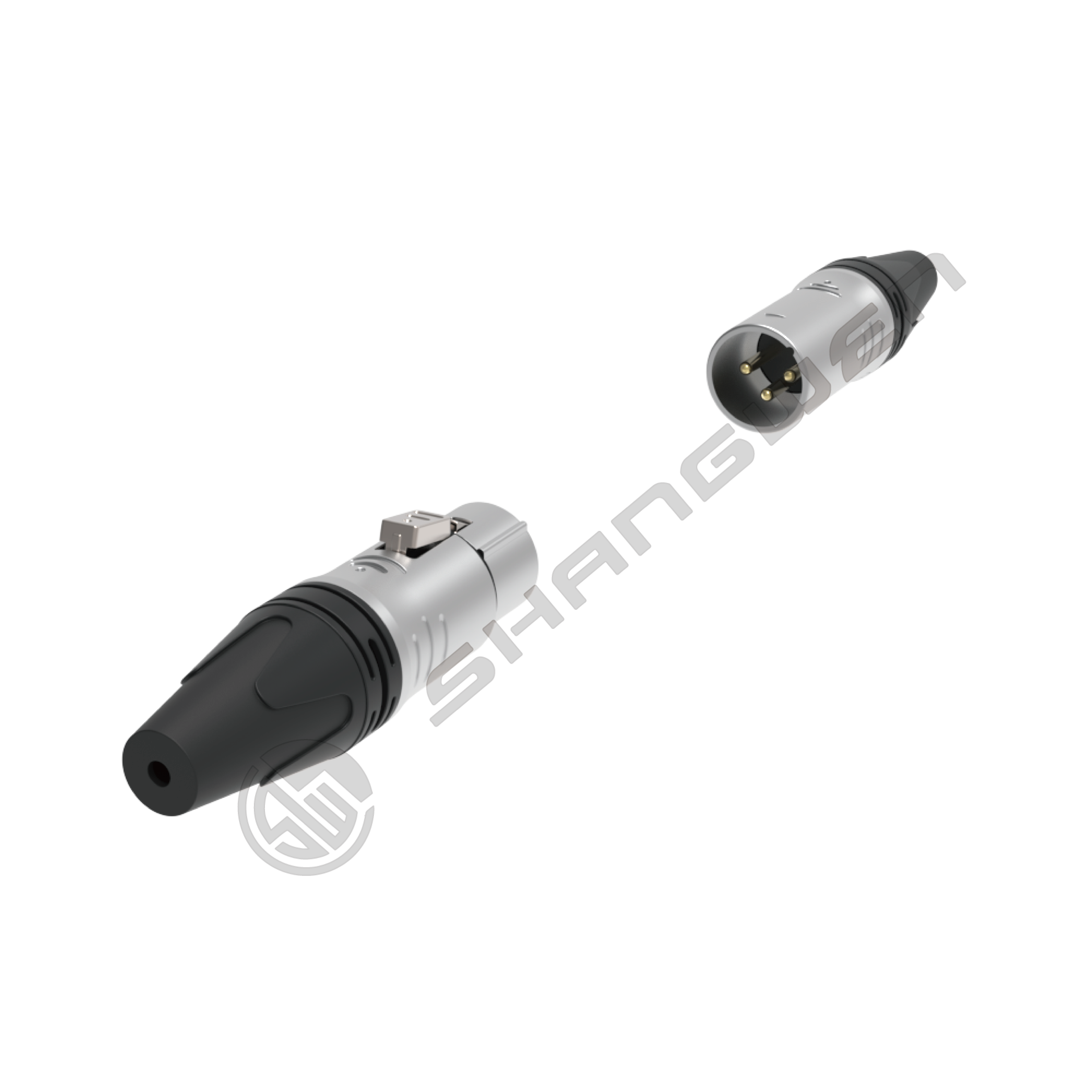 Custom Logo 3 Pin XLR Male Connector Waterproof DMX Thread Coupling Audio Video Connector Female Socket for Outdoor