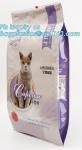 5kg large quad seal pouch slider zipper flat bottom pet food bag plastic dog