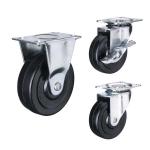 Solid Rubber 128lbs Capacity 75mm Light Duty Casters