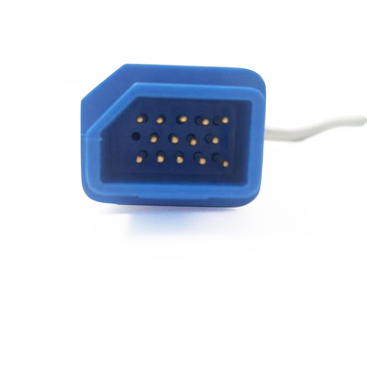 Compatible Nihon Kohden 14Pin Reusable Adult Clip Spo2 Sensor 3 Meter