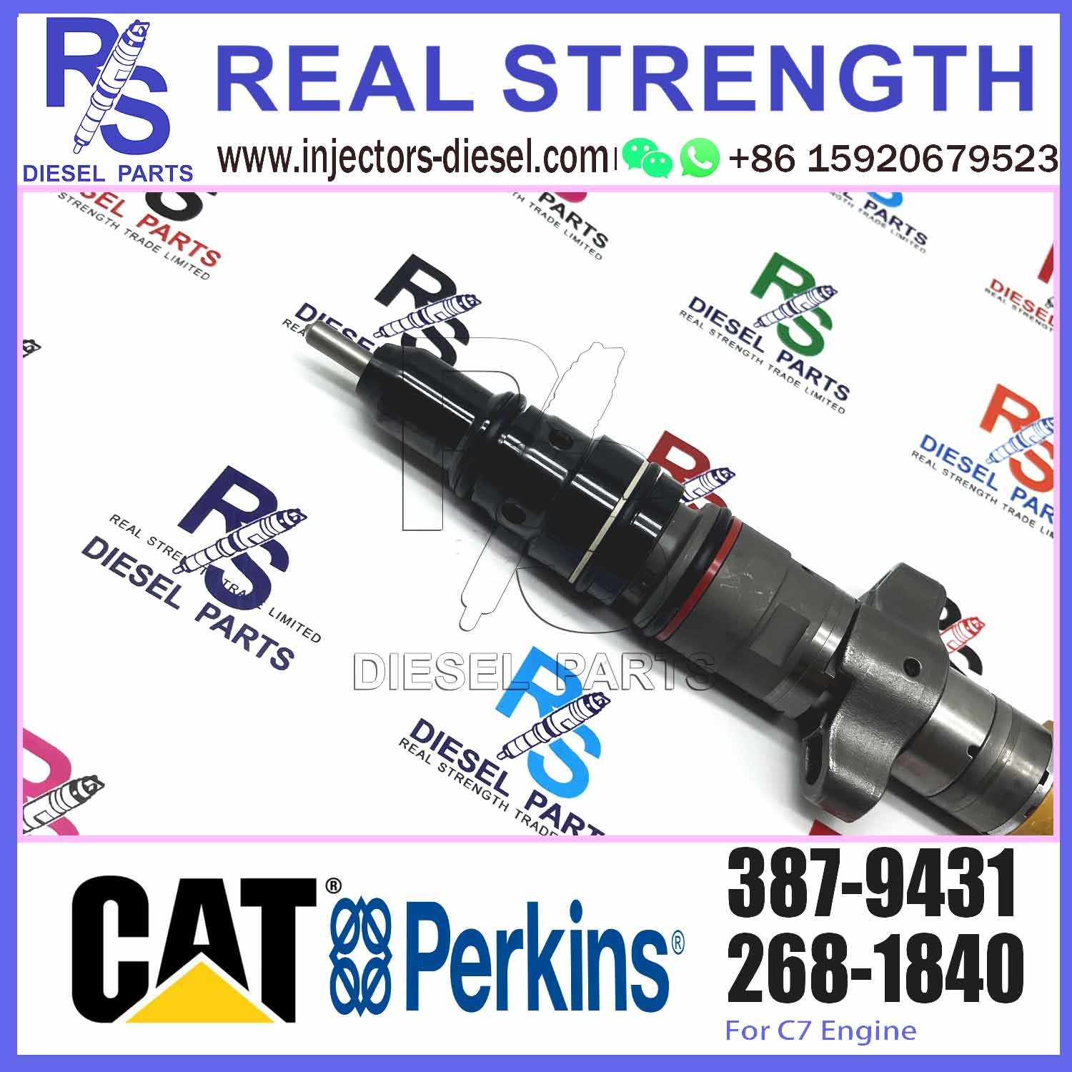 High quality 3879431 Fuel injector common rail parts injector 387-9431 for Caterpillar C7 C9 engine