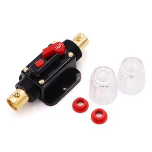 Wholesale 24V 60A Inline Circuit Breakers Manual Reset Fuse Holder 60 Amp/ Circuit Breakers For Car Audio System from china suppliers