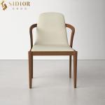 ODM Fabric Upholstery Classic Cafe Dining Chair Solid Wood Frame 52cm Length