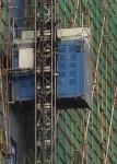 Rack Pinion Type VFD Single Cage Modular Material Hoist Construction