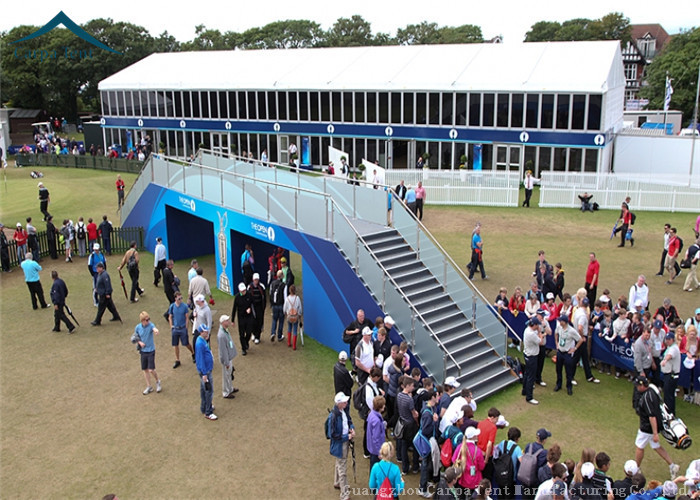 European Style Glass Wall Tents With White PVC Roof For 1000 People