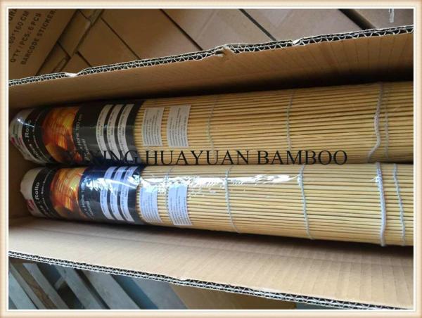 Horizontal Bamboo Window Blinds , Modern Bamboo Roll Up Curtains