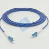 Buy cheap Simplex armored fibre optic cable 10m LC UPC 3.0mm Blue PVC Flame Resistant FTTH from wholesalers
