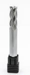 Tungsten Carbide 3 Flute End Mill / Roughing End Mill For Aluminum No Coating