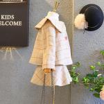110CM 43IN Winter Children'S Clothing Toddler Matching Plaid Skirt And Jacket