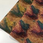 EVA Leather Look Fabric , Leather Like Material Non Harmful Material Woven Back