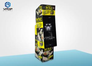 Wholesale Condoms Corrugated Retail Display Stands Yellow Recyclable With 4 Shelves from china suppliers