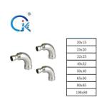 DN20 Carbon Steel Press Fittings Nickel White 90 Degree Elbow ISO9001