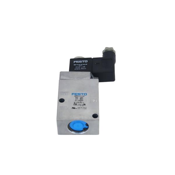 FESTO Solenoid Valve 9964 MFH-3-1/4 Mechanical Valve, 3 Port, Closed, Electrical, G 1/4