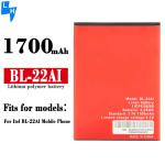 Double IC Protection BL-22AI 1700mAh OEM li-ion mobile phone battery for itel