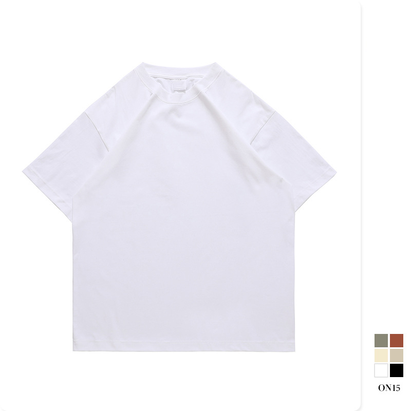 Vintage Style Men's Short Sleeve T-Shirt Woven 240g Fabric Custom Color Large Version