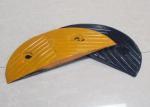 1 Meter Black Yellow Road Safety Rubber Speed Hump