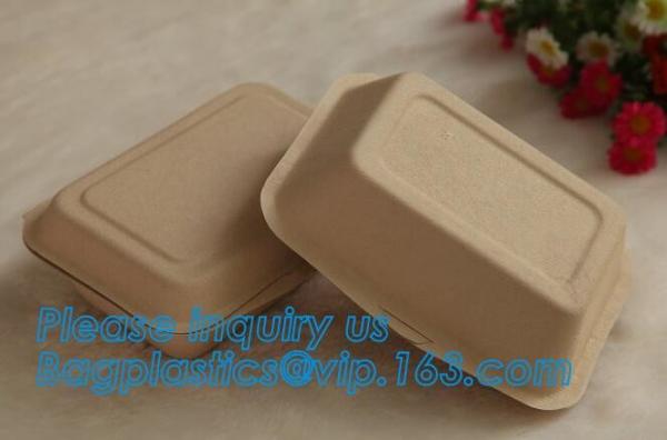biodegradable sugarcane food container 6inch 450ml to-go burger box,Eco-friendly Biodegradable Corn Starch Food Containe