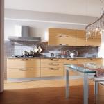 1.6m 304SS Sink Tap Brown Island Kitchen Cabinets Marble Countertops