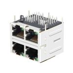 LPJM28549A92NL 10G Base-T 2x2 Port RJ45 Female Connectors Green/Green&Yellow LED