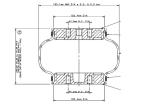 1B6-833 Single Goodyear Air Spring 579912833 With Aluminum Plate