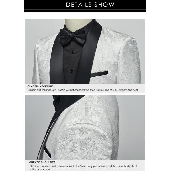 Men's Autumn Printed Stage Dress Groom's Suit with Large Size and Breathable Fabric