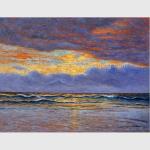 Impressionism Claude Monet Oil Paintings Reproduction Sunrise Seascape Oil