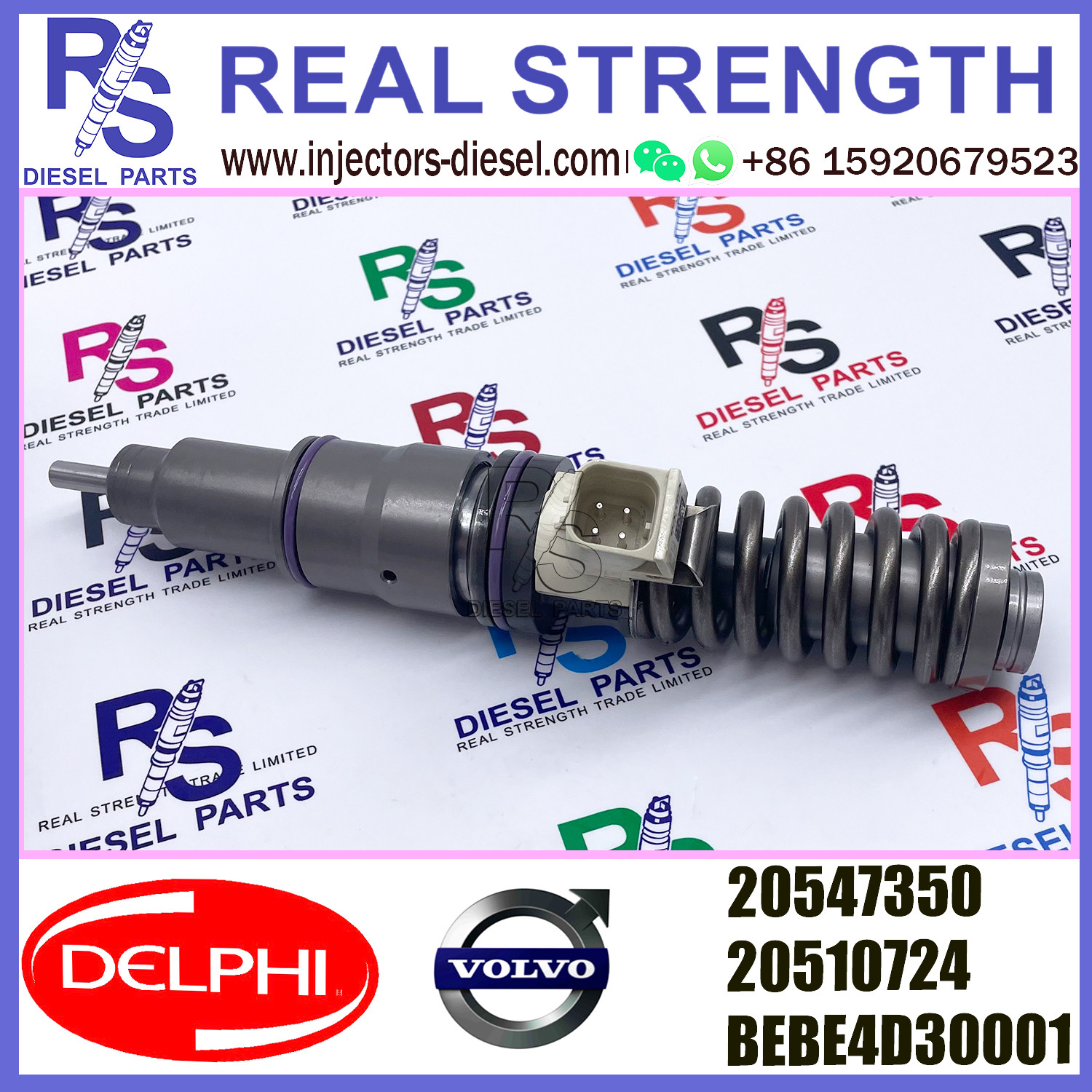 DELPHI 4pin BEBE4D30001 20547350 Diesel pump Injector BEBE4D30001 20510724 20547350 E3.18 for V-O-L-V FH12 TRUCK 425 / 435