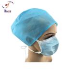 Non Woven Medical Protective Wear 20gsm Disposable Surgical Doctor Cap With Tie