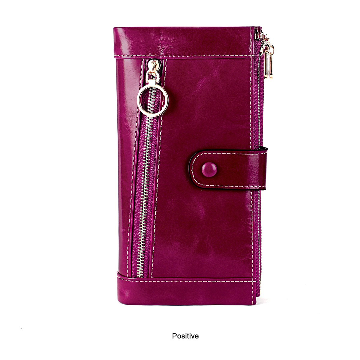 Daily Life Essential RFID Anti-Theft Brush Long Wallet with Mobile Phone Coin Clutch