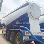 TITAN New 3 Axle 40ton 50ton V Type Dry Powder Cement Bulker Bulk Cement Tanker