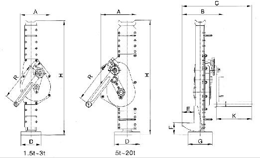 Mechanical Jack Engineering drawing