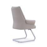 Paded Armrest Leather Office Visitor Chair High Density Foam