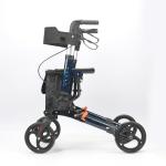 Foldable Aluminum Shopping Walker Walking Aid With Bag Crutch Place Holder Wire
