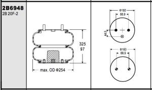 Wholesale 2B9-251 Firestone Air Bag Suspension W01-358-6948 Goodyear Bellows Number 578-92-3-206 from china suppliers