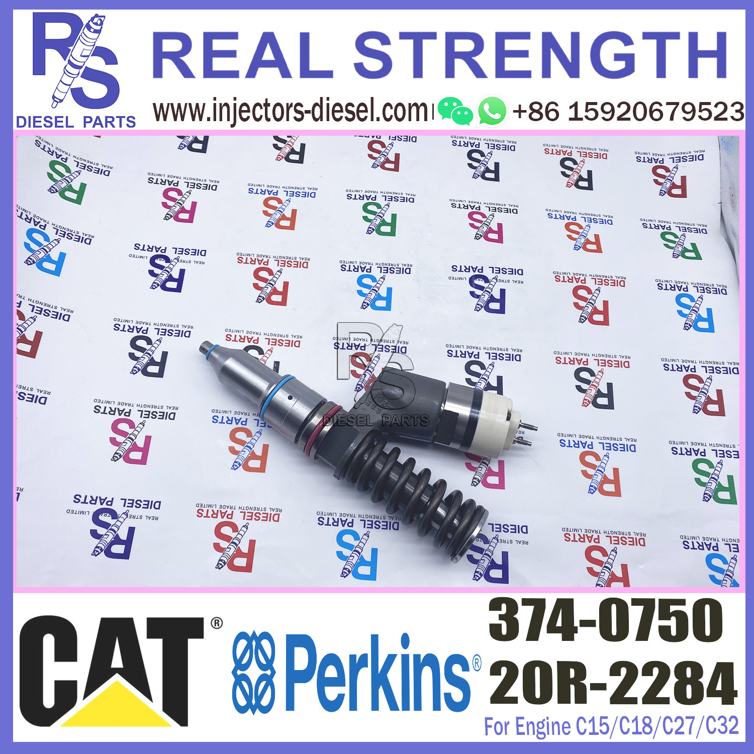 Diesel Engine Parts CAT C15 C18 Fuel Injector 374-0750 3740750 for E365C 374D Excavator l