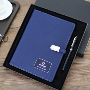 Wholesale Custom Power Bank Notebook Corporate Gift Portable Ultrathin Leather Material from china suppliers