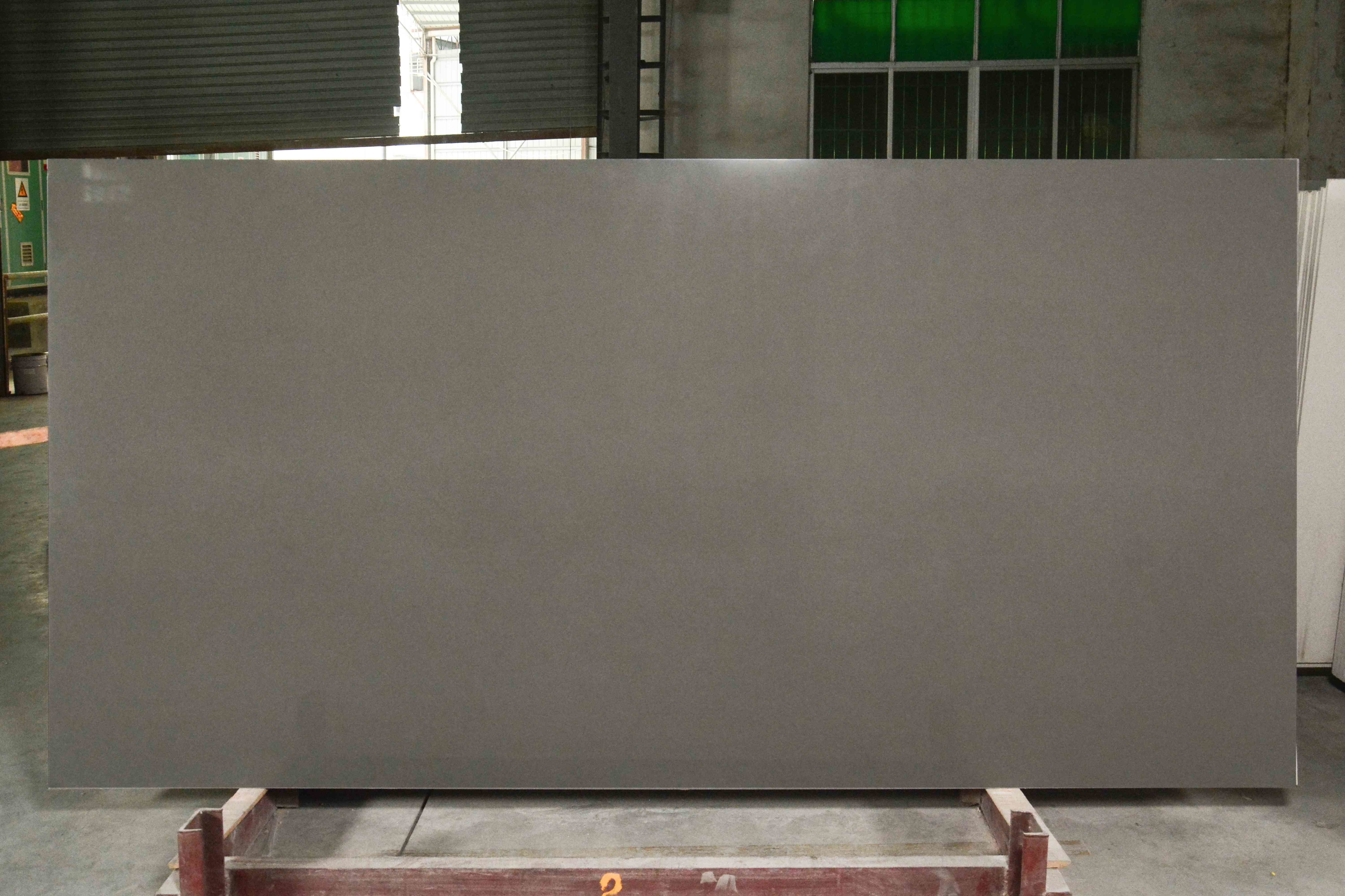 Kitchen Dark Grey Countertop Quartz Stone Slab SGS NSF Approved