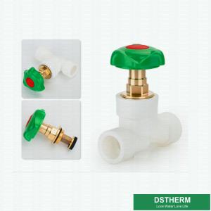 Wholesale Plastic Handle With Chrome Plated Brass Valve Cartridges For PE Stop Valve from china suppliers