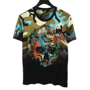 Wholesale Full Printing Mens Trendy T Shirts Skulls Pattern Beaded Technics For Summer from china suppliers