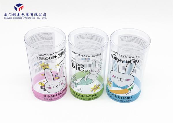 Easily Assembled Plastic Cylinder Box , 0.25MM Plastic Gift Packaging